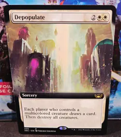magic the gathering - Depopulate - Sorcery - Rare - White - Plains - Destroy All - Image 1