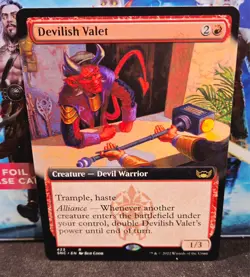 magic the gathering - Devilish Valet - Creature - Devil Warrior - Rare - Red - Image 1