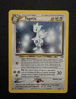 Carta Pokemon Togetic Holo 16/111 Neo Genesis Eng - Vintage - GD/Exc - Image 1