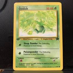 Pokemon TCG Oddish Jungle 1st Edition NM Kagemaru Himeno - Image 1