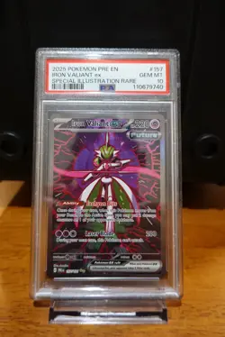 Pokemon Prismatic Evolutions Iron Valiant EX Sir 157/131 PSA 10 Gem Mint - Image 1