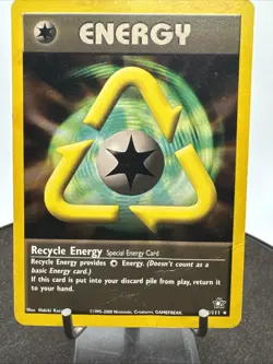 Vintage 2000 Pokemon TCG - Recycle Energy 105/111 - Neo Genesis Rare - Image 3