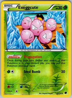 Exeggcute 4/116 Uncommon Plasma Freeze Pokemon Reverse Holo NM - Image 1