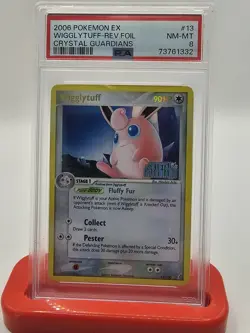 2006 Pokemon Ex Crystal Guardians Wigglytuff #13 PSA 8 - Image 1