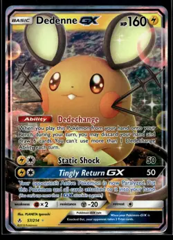 2019 Pokemon Unbroken Bonds 57 Dedenne GX LP - Image 1