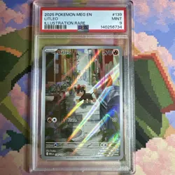 2025 Pokemon Litleo Mega Evolution Illustration Rare 139/132 PSA 9 - Image 1