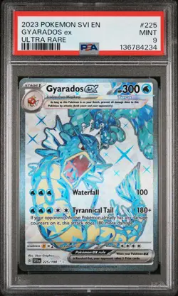 2023 POKEMON SVI EN-SCARLET & VIOLET ULTRA RARE #225 GYARADOS EX PSA 9 - Image 1