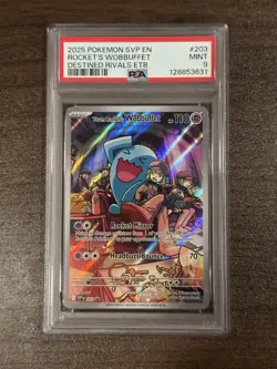 Rocket's Wobbuffet #9 - 2025 Pokemon Svp En-Sv Black Star Promo - PSA 9 - Image 1