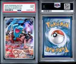 Rocket's Wobbuffet #9 - 2025 Pokemon Svp En-Sv Black Star Promo - PSA 9 - Image 2