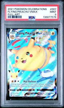 Pokemon TCG Flying Pikachu Vmax 007/025 Celebrations Full Art PSA 9 - Image 1