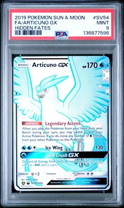 Pokemon TCG Articuno GX SV54/SV94 Hidden Fates Shiny Vault PSA 9 - Image 1