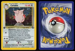 Clefable 1/64 Rare Jungle Holo 1st Edition Pokemon - Image 3