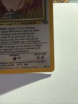 Clefable 1/64 1st Edition Holo Rare LP Jungle 1999 WOTC Pokemon - Image 3