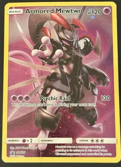 Pokemon TCG Armored Mewtwo Holo Rare Black Star Promo Card SM228 - Image 1
