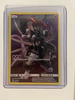 Pokemon TCG Armored Mewtwo Holo Rare Black Star Promo Card SM228 - Image 1