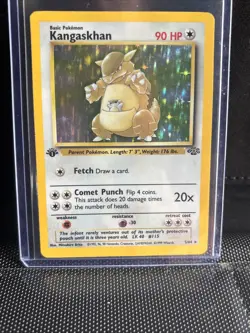 Pokemon TCG Kangaskhan Jungle 5/64 Holo Unlimited Holo Rare 1st Edition LP - Image 1
