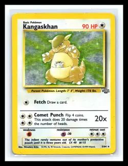 💥 Pokemon TCG Kangaskhan 5/64 Jungle Set Holo Rare WOTC Vintage 1999 - Image 1