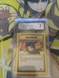 Pokemon TCG Here Comes Team Rocket! Trainer Card Celebrations 15/82 CGC 7 NM - Image 1
