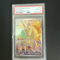 2025 POKEMON DRI EN-DESTINED RIVALS #189 RAPIDASH ILLUSTRATION RARE PSA 10 - Image 1