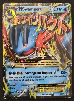 M Swampert EX XY87 X&Y Black Star Promos Extended Art Mega Holo Pokemon 2015 HP - Image 1