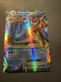 Mega M Swampert EX Black Star Promo Card XY87 XY Holo, Regular - Image 2