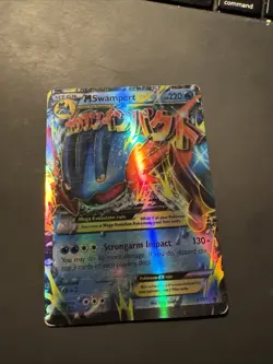 Mega M Swampert EX Black Star Promo Card XY87 XY Holo, Regular - Image 5