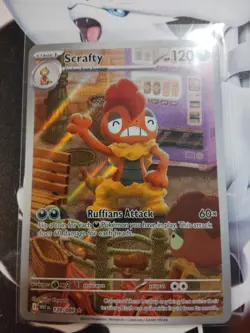 Scrafty 139/086 SV: White Flare Pokemon Card Illustration Rare IR NM B1 - Image 1