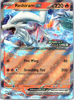 Reshiram ex (Journey Together Stamped) 030/159 Miscellaneous Cards & Products... - Image 1