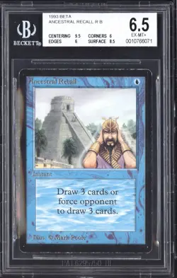 MTG Magic Gathering BGS 6.5 Beta Ancestral Recall Reserve Old School CGC PSA - Image 1