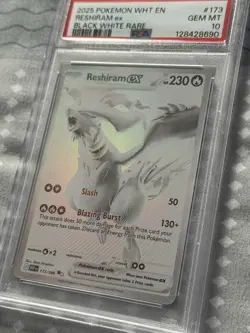 Pokemon 2025 Reshiram ex 173/086 Black White Rare White Flare GEM MINT PSA 10 - Image 4