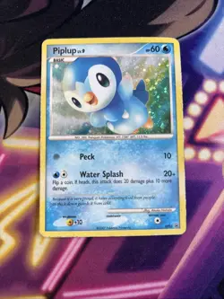 Piplup DP03 Holo Rare Diamond Pearl Black Star Promo Pokemon Card HP - Image 1
