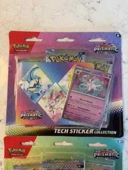 Pokemon TCG Prismatic Evolutions Tech Sticker Collection Lot of 2 - Image 3
