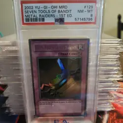 2002 YU-GI-OH! METAL RAIDERS MRD-129 SEVEN TOOLS OF BANDIT- 1st Edition - PSA 8 - Image 1