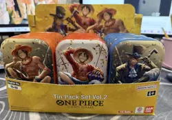 (EMPTY) One Piece Card Game Mini Tin Vol.2 English Limited - 12 TINS & Display - Image 1