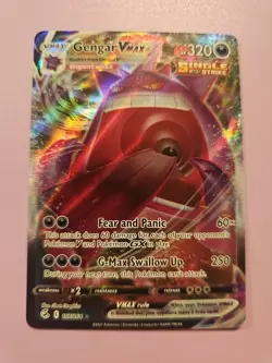 Pokemon Gengar VMAX 157/264 Fusion Strike Full Art Card Fresh Pack - Image 1