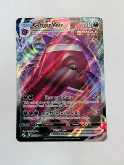 Pokemon Fusion Strike Gengar VMAX 157/264 Swsh08 Pack Fresh Mint Card - Image 1