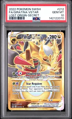 PSA 10 GIRATINA VSTAR 212/196 FULL ART SECRET LOST ORIGIN POKEMON 😍 - Image 1
