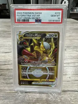PSA 10 Giratina VSTAR 212/196 Lost Origin Gold Secret Rare Pokemon Sword Shield - Image 1