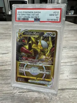 PSA 10 Giratina VSTAR 212/196 Lost Origin Gold Secret Rare Pokemon Sword Shield - Image 2