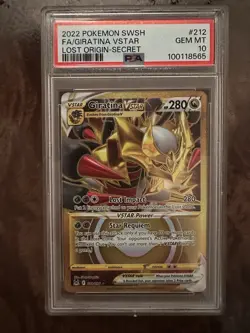 2022 Pokemon Lost Origin GIRATINA VSTAR SECRET 212/196 PSA 10 - Image 1