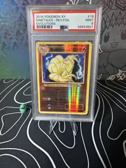 PSA 9 MINT Ninetales #15/108 Reverse Holo Foil - Pokemon XY Evolutions 2016 - - Image 1