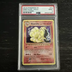 2016 POKEMON XY EVOLUTIONS #15/108 NINETALES HOLO PSA 9 MINT - Image 1