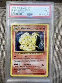 🔥2016 Pokemon XY Evolutions #15/108 Ninetails Holo PSA 9 MINT 💎 - Image 1