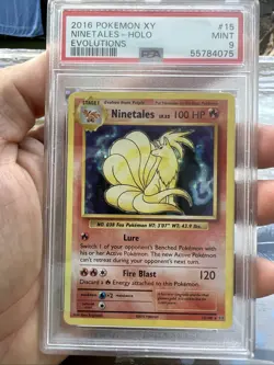 🔥2016 Pokemon XY Evolutions #15/108 Ninetails Holo PSA 9 MINT 💎 - Image 3