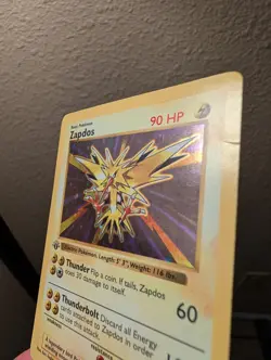 Pokemon Base Set 1st Edition Shadowless ZAPDOS Holo 16/102 - Rare Factory Error - Image 4