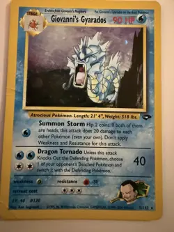 Pokemon TCG Giovanni's Gyarados Gym Challenge Holo Card 5/132 - Image 1