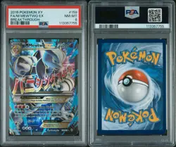 2015 POKEMON XY BREAKTHROUGH #159 FULL ART/M Mega MEWTWO EX PSA 8 - Image 3
