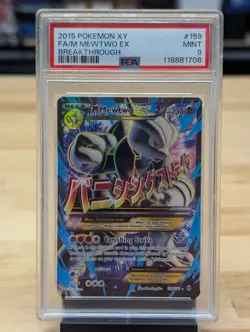 NEW CERT 🔥 Pokemon XY BREAKThrough - M Mewtwo EX Full Art 159/162 [PSA 9 MINT] - Image 1