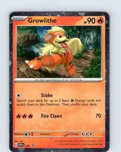 Pokemon TCG Growlithe SVP 024 Black Star Promo Cosmos Holo Promo Card NM - Image 1