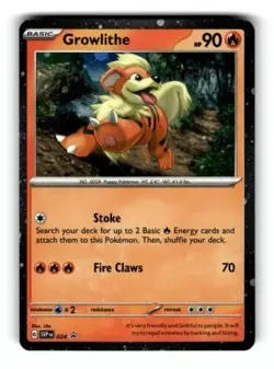 Pokemon TCG Growlithe Svp Black Star Promos SVP024 Holo Promo Cosmos Holo - NM - Image 1
